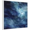 image:imageKate and Laurel Rich Blue Watery Abstract Framed Canvas Wall Art by The Creative Bunch Studio 30 x 30 Sylvie White Coastal Abstract Landscapes Art for Wall Decor Living Room Bedroom