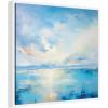 image:imageKate and Laurel Serence Coastal Waters Tranquil Landscape Framed Canvas Wall Art by The Creative Bunch Studio 22 x 22 Sylvie White Coastal Abstract Beach Landscapes Art for Wall Decor Living Room