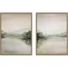 image:imageKate and Laurel Serenity 2 Piece Framed Canvas Wall Art Set by Amy Lighthall Sylvie Dark Gold Modern Contemporary Landscape Art for Wall Decor