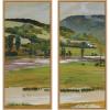 image:imageKate and Laurel Spring landscape from Rozdol Jacek Malczewski 2 Piece Framed Canvas Wall Art Set by Nostalgia Prints Sylvie Natural Traditional Landscape Art for Wall Decor