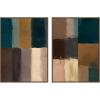 image:imageKate and Laurel Stacked 2 Piece Framed Canvas Wall Art Set by Amy Lighthall Sylvie Walnut Modern Contemporary Abstract Art for Wall Decor
