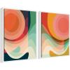 image:imageKate and Laurel Summer Sun 1 and 2 Set of 2 18x24 Framed Canvas Wall Art Set by Alicia Bock Sylvie White Modern Abstract Art for Wall Decor Living Room Bedroom