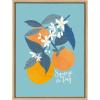 image:imageKate and Laurel Sylvie 551 Oranges Framed Canvas Wall Art by Mia Charro 18x24 Natural Fruit Art for Wall