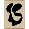 image:imageKate and Laurel Sylvie Abstract 10 Framed Canvas Wall Art by Apricot and Birch 23x33 Black Decorative Abstract Art Print for WallNatural
