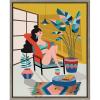 image:imageKate and Laurel Sylvie Abstract MidCentury Framed Canvas Wall Art by Rachel Lee 18x24 Gray Abstract Wall Decor