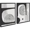 image:imageKate and Laurel Sylvie Abstract Minimal C and D Framed Canvas Wall Art Set by The Creative Bunch Studio 2 Piece Set 18x24 Black MultiPiece Modern Abstract Wall DcorBlack