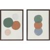 image:imageKate and Laurel Sylvie Abstract Soft Circles Part 1 and 2 Framed Canvas Wall Art Set by Lauradidthis Set of 2 18x24 Brown Colorful Modern Art for Wall