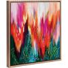 image:imageKate and Laurel Sylvie Beaded EV Brushstroke 171 Vintage Framed Canvas Wall Art by EttaVee 22x22 Gold Modern Abstract Colorful Fun Art for Wall