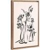 image:imageKate and Laurel Sylvie Beaded LV Freshly Picked Floral 5 Vintage Framed Canvas Wall Art by Valerie McKeehan of Lily and Val 18x24 Gold Black Floral Sketch Art for Wall