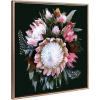 image:imageKate and Laurel Sylvie Beaded Peninsula Wild Flower Vintage Framed Canvas Wall Art by Inkheart Designs 30x30 Gold Modern Floral Bouquet Wall Decor