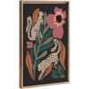 image:imageKate and Laurel Sylvie Beaded Wild Garden Vintage Framed Canvas Wall Art by Oris Eddu 18x24 Gold Modern Colorful Plant and Animal ArtGold