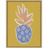 image:imageKate and Laurel Sylvie Blue Pineapple Framed Canvas Wall Art by Kasey Free 18x24 Natural Fruity Summertime Art for Wall