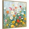 image:imageKate and Laurel Sylvie Boho Wildflower Garden Framed Canvas Wall Art by The Creative Bunch Studio 30 x 30 Beaded Natural Bohemian Boho Flowers Nature Art for Wall Decor Living Room BedroomBeaded Natural