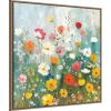 image:imageKate and Laurel Sylvie Boho Wildflower Garden Framed Canvas Wall Art by The Creative Bunch Studio 30 x 30 Beaded Natural Bohemian Boho Flowers Nature Art for Wall Decor Living Room BedroomBeaded Gold