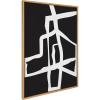 image:imageKate and Laurel Sylvie Bold Sophisticated Abstract White Stroke Framed Canvas Wall Art by The Creative Bunch Studio 28x38 Black Contemporary Brushtrokes Modern Art for WallNatural