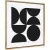 image:imageKate and Laurel Sylvie Bold Vintage Geometric Black and White Framed Canvas Wall Art by The Creative Bunch Studio 30x30 Gold Geometric Black Modern Art for WallGold
