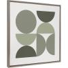 image:imageKate and Laurel Sylvie Bold Vintage Geometric Nourishing Greens Framed Canvas Wall Art by The Creative Bunch Studio 30x30 Gray Sage Green Geometric Wall Art