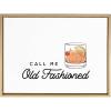 image:imageKate and Laurel Sylvie Call Me Old Fashioned Framed Canvas Wall Art by The Creative Bunch Studio 18x24 Gold Chic Bar Art for WallGold