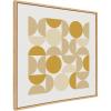 image:imageKate and Laurel Sylvie Circles and Curves Earthy Neutral Framed Canvas Wall Art by The Creative Bunch Studio 30x30 Natural MidCentury Modern Abstract Art for Wall