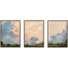 image:imageKate and Laurel Sylvie Clouds Triptych Framed Canvas Wall Art Set by Mary Sparrow 3 Piece Set Gold Nature Landscape Sky Art Set for Wall