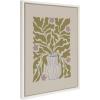 image:imageKate and Laurel Sylvie Colorful Abstract Retro Floral Blue Vase Framed Canvas Wall Art by The Creative Bunch Studio 18x24 White Modern Abstract Greenery Vase with Contemporary Floral Art