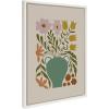 image:imageKate and Laurel Sylvie Colorful Abstract Retro Floral Multicolored Framed Canvas Wall Art by The Creative Bunch Studio 18x24 White Modern Abstract Botanical Vase with Contemporary Flower Art