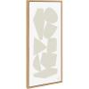 image:imageKate and Laurel Sylvie Constructed III Framed Canvas Wall Art by Statement Goods 18x40 Panel Natural Decorative Neutral Abstract Art Print for Wall