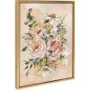image:imageKate and Laurel Sylvie Day 22 Framed Canvas Wall Art by Annie Quigley 18x24 Gold Soft Botanical Flower Bouquet Art for Wall Home DecorGold