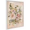 image:imageKate and Laurel Sylvie Day 22 Framed Canvas Wall Art by Annie Quigley 18x24 Gold Soft Botanical Flower Bouquet Art for Wall Home DecorWhite