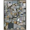 image:imageKate and Laurel Sylvie Deco Nadeau Framed Canvas Wall Art by Leah Nadeau 28x38 Gray Decorative Transitional Art Print for WallGray