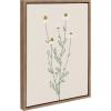 image:imageKate and Laurel Sylvie Delicate Illustrated White Wildflowers Framed Canvas Wall Art by The Creative Bunch Studio 18x24 Gold Simple Modern Floral Wall Decor Art