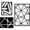 image:imageKate and Laurel Sylvie Elevated Modern Black and White Minimalist Pattern Framed Canvas Wall Art Set by The Creative Bunch Studio Set of 3 16x20 and 23x33 Gold Black and White Art Set for WallBlack
