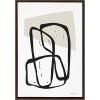 image:imageKate and Laurel Sylvie Entangled Neutral Framed Canvas Wall Art by Statement Goods 23x33 Natural Decorative Modern Abstract for WallBrown