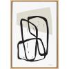 image:imageKate and Laurel Sylvie Entangled Neutral Framed Canvas Wall Art by Statement Goods 23x33 Natural Decorative Modern Abstract for WallNatural