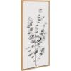 image:imageKate and Laurel Sylvie Eucalyptus Botanical I Gray and Soft White Framed Canvas Wall Art by The Creative Bunch Studio 18x40 Panel White Decorative Plant DecorNatural