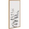 image:imageKate and Laurel Sylvie Eucalyptus Botanical II Gray and Soft White Framed Canvas Wall Art by The Creative Bunch Studio 18x40 Panel Natural Minimalist Nature Art Wall DcorNatural