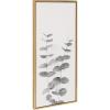 image:imageKate and Laurel Sylvie Eucalyptus Botanical II Gray and Soft White Framed Canvas Wall Art by The Creative Bunch Studio 18x40 Panel Natural Minimalist Nature Art Wall DcorGold