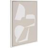 image:imageKate and Laurel Sylvie Eye Catching Sleek Abstract 3 White and Beige Framed Canvas Wall Art by The Creative Bunch Studio 23x33 White Modern Contemporary Art for Wall