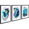 image:imageKate and Laurel Sylvie Feelings No 1 2 and 3 Framed Canvas Wall Art Set by Erika Wynn 3 Piece Set Black