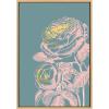 image:imageKate and Laurel Sylvie Floral in Teal Framed Canvas Wall Art by Apricot and Birch 18x24 Natural Vintage Floral Art for WallNatural