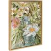 image:imageKate and Laurel Sylvie Flower Garden Framed Canvas Wall Art by Annie Quigley 18x24 Gold Soft Botanical Floral Bouquet Art for Wall Home DecorGold