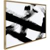 image:imageKate and Laurel Sylvie Gesture I BW Framed Canvas Wall Art by Amy Lighthall 28x38 Black Oversized Minimalist Abstract Art Black and White Wall DcorGold