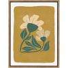 image:imageKate and Laurel Sylvie Happy Flowers Framed Canvas Wall Art by Oris Eddu 18x24 Natural Decorative Boho Floral Art Print for WallGold
