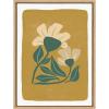 image:imageKate and Laurel Sylvie Happy Flowers Framed Canvas Wall Art by Oris Eddu 18x24 Natural Decorative Boho Floral Art Print for WallNatural