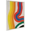 image:imageKate and Laurel Sylvie It Depends on What You See Framed Canvas Wall Art by Amber Vittoria 18x24 Natural Modern Abstract Colorful Geometric Art for Wall DecorWhite
