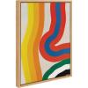 image:imageKate and Laurel Sylvie It Depends on What You See Framed Canvas Wall Art by Amber Vittoria 18x24 Natural Modern Abstract Colorful Geometric Art for Wall DecorNatural