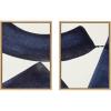 image:imageKate and Laurel Sylvie Japandi 3 1 and 2 Framed Canvas Wall Art Set by Rocket Jack 2 Piece 18x24 Natural Modern Abstract Brushstrokes Art Set for Wall