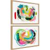 image:imageKate and Laurel Sylvie Joy No 1 and 2 Framed Canvas Wall Art Set by Erika Wynn 2 Piece Set 18x24 NaturalNatural