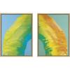 image:imageKate and Laurel Sylvie MP Rainbow Sorbet 1 and 2 Framed Canvas Wall Art Set by Mentoring Positives 2 Piece 18x24 Natural Decorative Colorful Rainbow Art for Wall