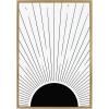 image:imageKate and Laurel Sylvie Mid 3 Framed Canvas Wall Art by Jake Goossen 23x33 Gold Decorative Black and White Modern Abstract for WallGold